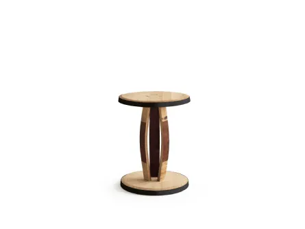 Sgabello Rustico in legno di Rovere Barrique di Riva1920