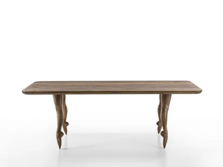 Tavolo di design In Punta di Piedi in legno massello di Riva1920
