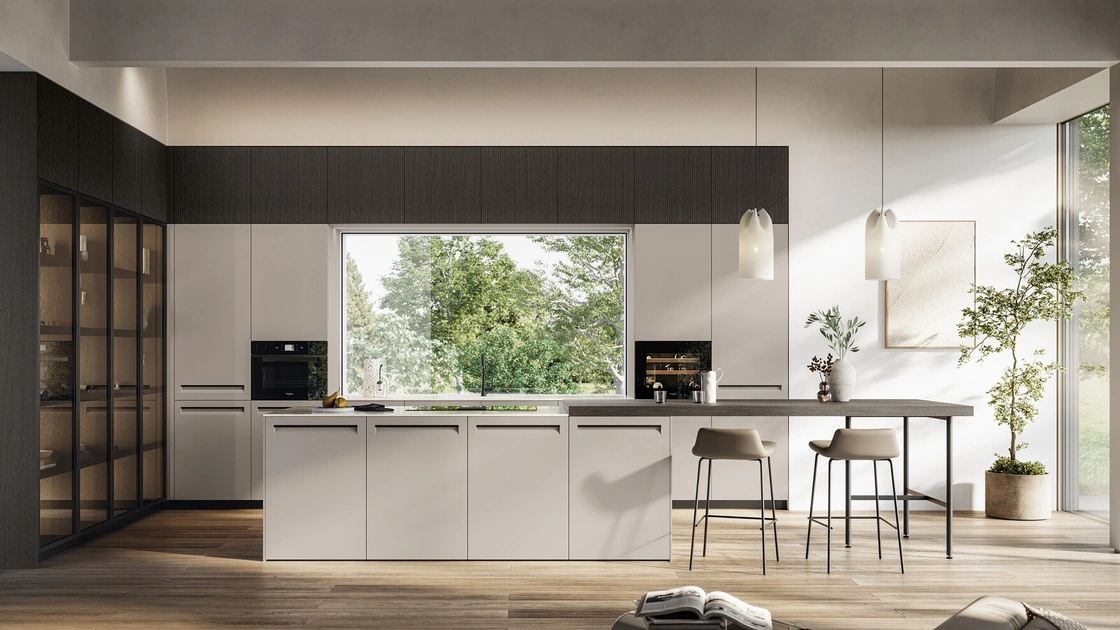 Cucina Moderna in Pet con isola Tekna di Arredo3
