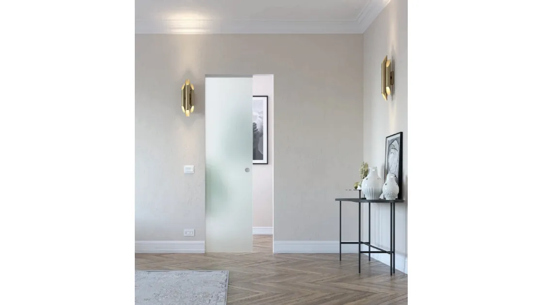 Porta scorrevole per interni Luce Vetro di Eclisse
