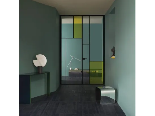 Porta per interni Sherazade Double Swing Plain Patchwork di Glas Italia