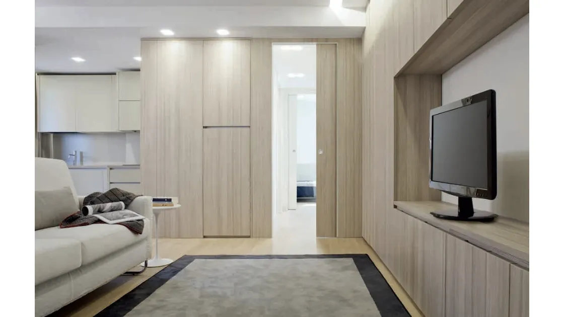 Porta scorrevole per interni Syntesis Line Legno di Eclisse