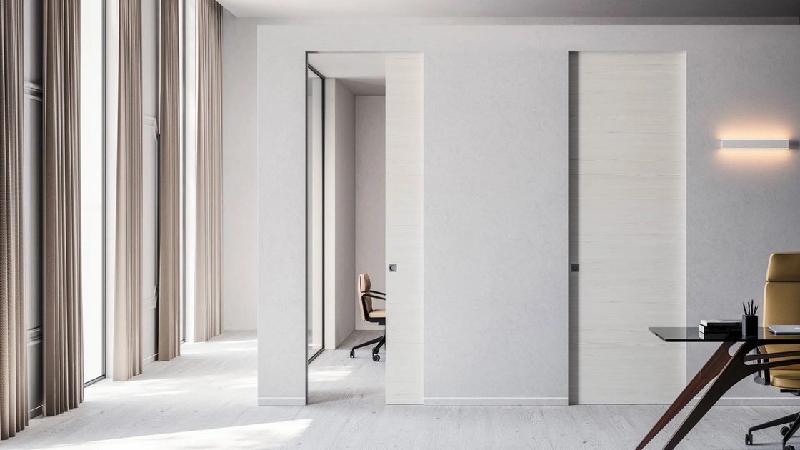 Porta scorrevole per interni Syntesis Line Legno di Eclisse