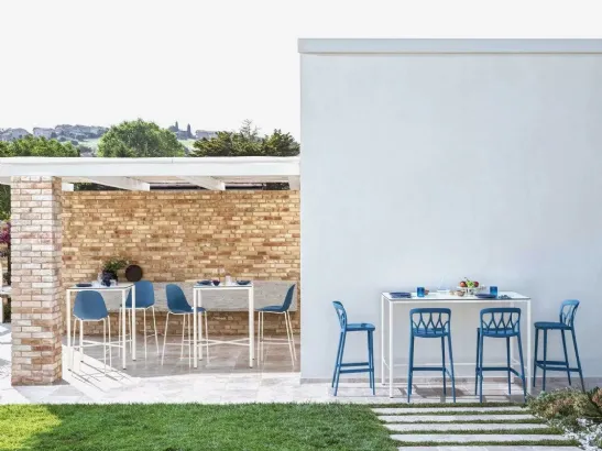 Tavolo da giardino Moon Alto Outdoor in SuperCeramica di Bontempi