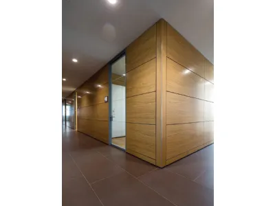 Parete Divisoria in melaminico effetto legno Areaplan di Frezza